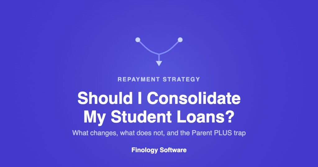 Should I consolidate my student loans, two loan streams merging into one