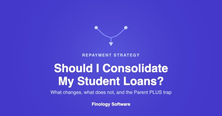 Should I consolidate my student loans, two loan streams merging into one