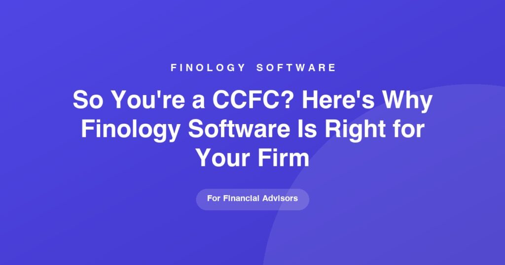 CCFC holders and Finology Software