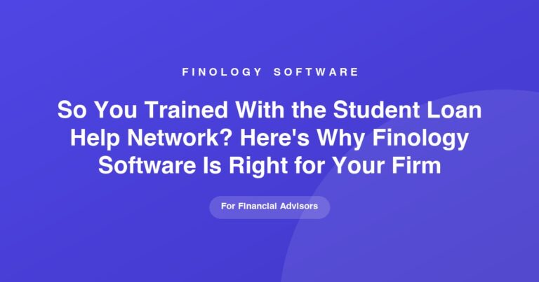 Student Loan Help Network and Finology Software