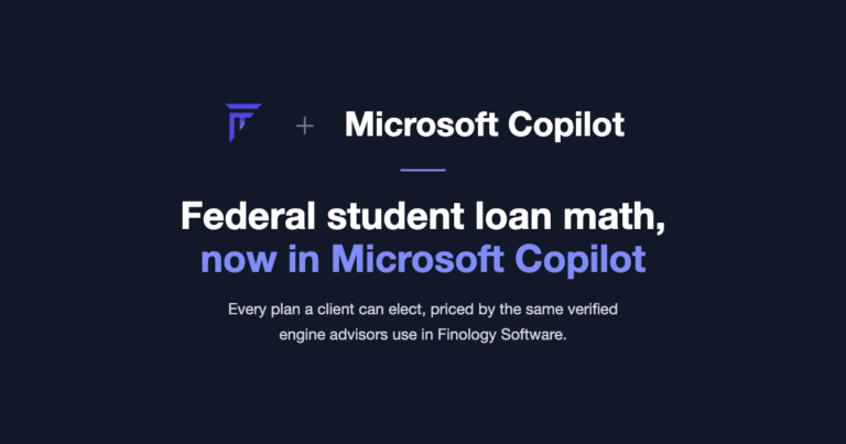 Finology Software plus Microsoft Copilot: federal student loan math, now in Microsoft Copilot
